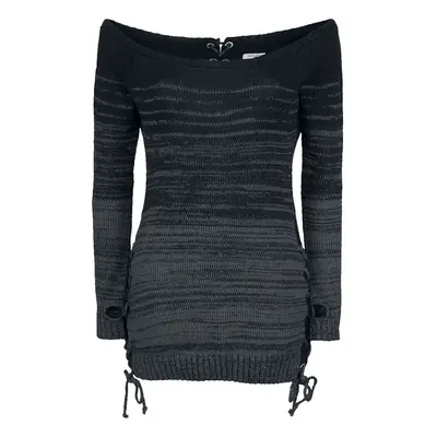 Innocent Thena Top Knit jumper black grey