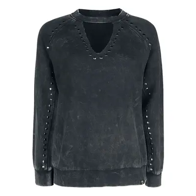 Rock Rebel by EMP Sweatshirt with Print and Studs Sweatshirt black