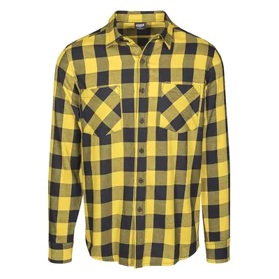 Urban Classics Checked Flannel Shirt Flanel Shirt black yellow