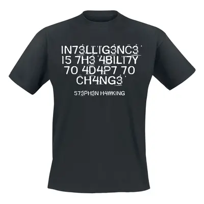 Slogans Intelligence Is The Ability To Adapt To Change T-Shirt black