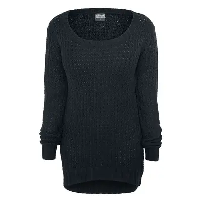 Urban Classics Ladies Long Wideneck Sweater Knit jumper black