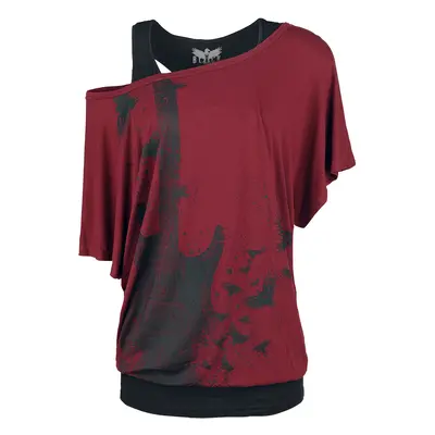 Black Premium by EMP When The Heart Rules The Mind T-Shirt bordeaux black