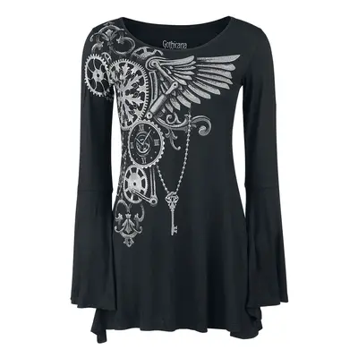 Gothicana by EMP Bat Country Long-sleeve Shirt black