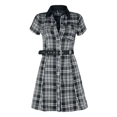 Poizen Industries Adelaide Dress Short dress black grey white