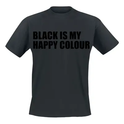 Slogans Black Is My Happy Colour T-Shirt black