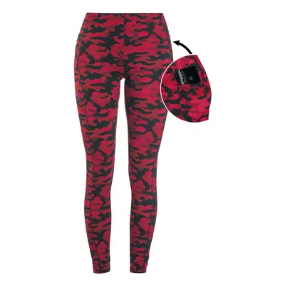 Rock Rebel by EMP Red Camo Leggings with Side Pockets Leggings red