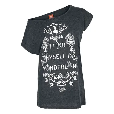 Alice in Wonderland I Find Myself In Wonderland T-Shirt mottled grey