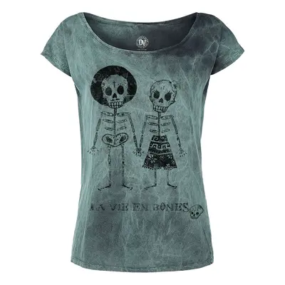 Outer Vision Skeleton Lovers T-Shirt turquoise