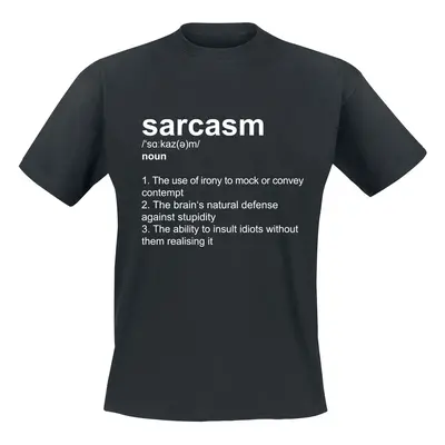 Slogans Definition Sarcasm T-Shirt black