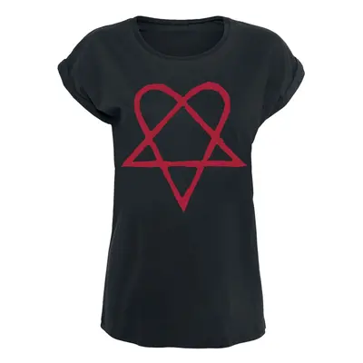 HIM Dark Red Heartagram T-Shirt black