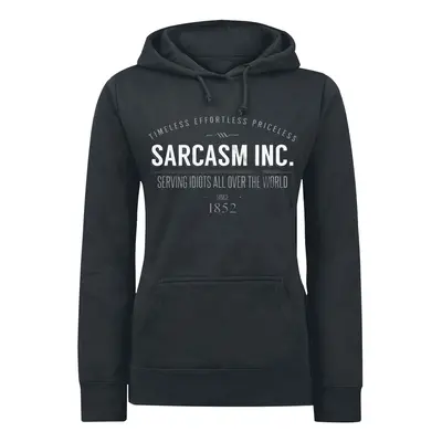 Slogans Sarcasm Inc. Hooded sweater black