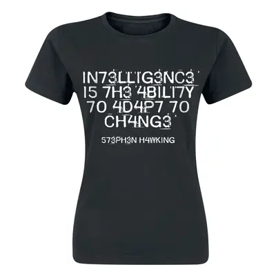 Slogans Intelligence Is The Ability To Adapt To Change T-Shirt black