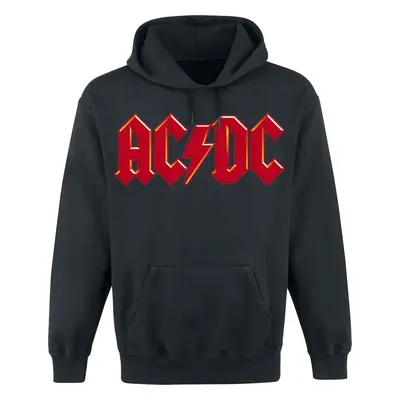 AC/DC Red Logo Hooded sweater black