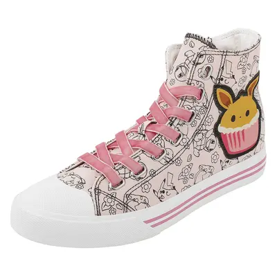 Pokémon Eevee - Cupcake Sneakers High pink white