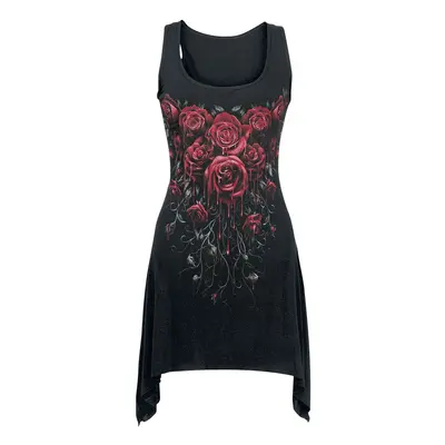 Spiral Blood Rose Top black