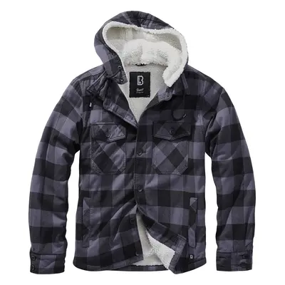 Brandit Lumberjacket Hooded Between-seasons Jacket black grey