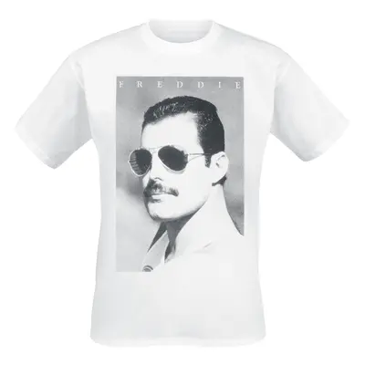 Queen Freddie Mercury - Sunglasses T-Shirt white