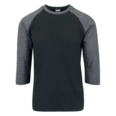 Urban Classics Contrast 3/4 Sleeve Raglan Tee Long-sleeve Shirt black charcoal