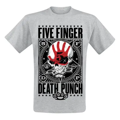 Five Finger Death Punch Punchagram T-Shirt mottled grey