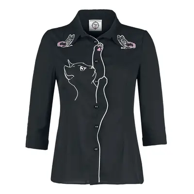 Dancing Days Snow Bird Shirt Blouse black