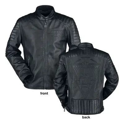 Rammstein Logo Leather Jacket black