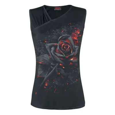 Spiral Burnt Rose Top black