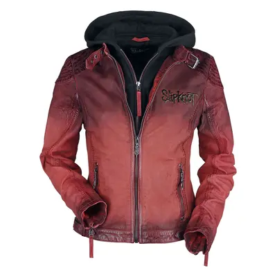 Slipknot EMP Signature Collection Leather Jacket red black