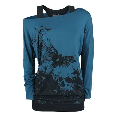 Black Premium by EMP Busting Loose Long-sleeve Shirt black blue