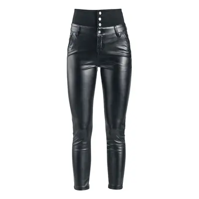 Forplay High Waist Imitation Leather Trousers Imitation Leather Trousers black