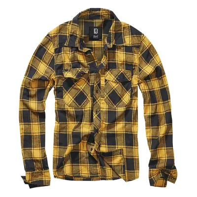 Brandit Checkshirt Longsleeve black yellow