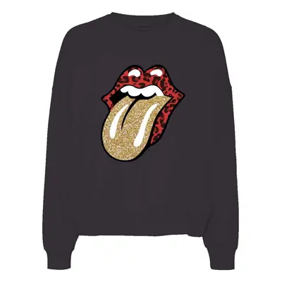 The Rolling Stones NMAriel Glitter Rolling Stones Sweat Sweatshirt black