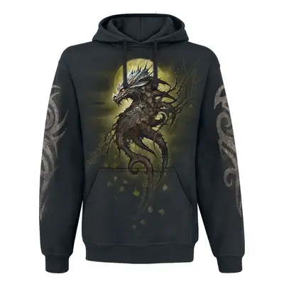 Spiral Oak Dragon Hooded sweater black