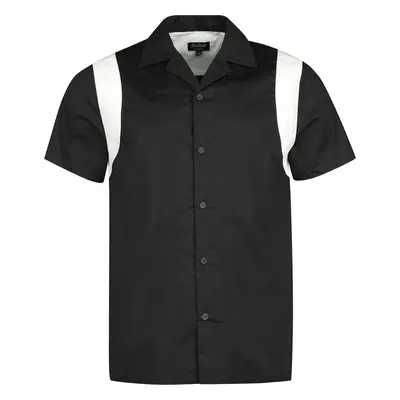 Chet Rock Marty bowling shirt Short-sleeved Shirt black white