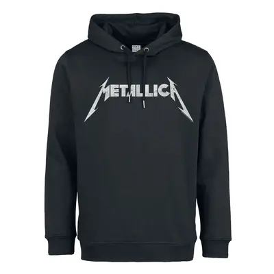 Metallica Amplified Collection - White Logo Hooded sweater black