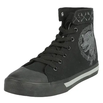 Black Premium by EMP Sneaker with Wolf an Arrow Print Sneakers High black