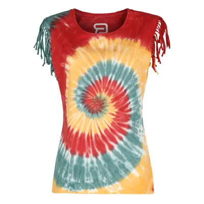 RED by EMP T-Shirt with Multicolour Batik Wash T-Shirt multicolour