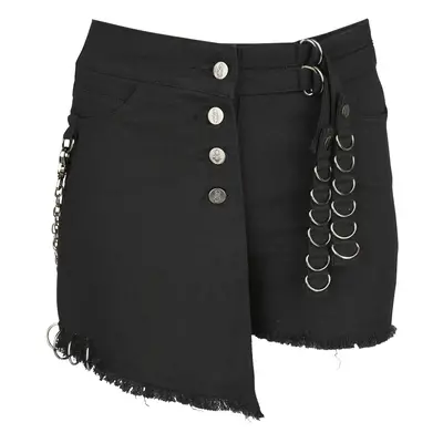 Gothicana by EMP Black shorts with details Shorts black