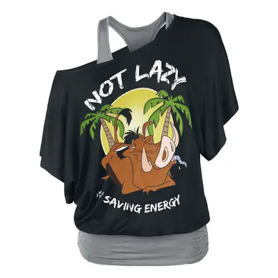 The Lion King Not Lazy T-Shirt black grey