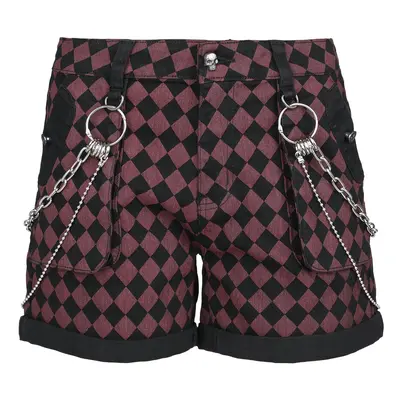 Rock Rebel by EMP Checkerboard Shorts Shorts red black