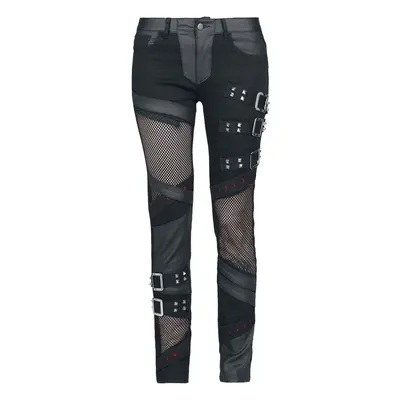 Gothicana by EMP Jeans with Mesh Details Jeans black