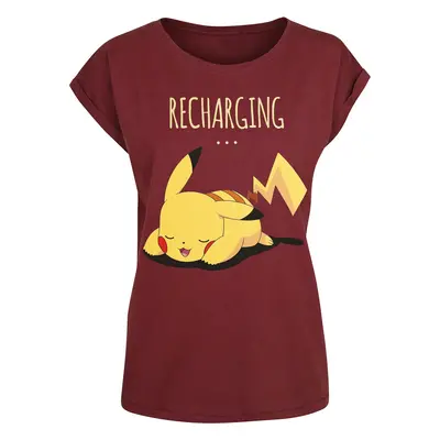 Pokémon Pikachu - Recharging T-Shirt burgundy