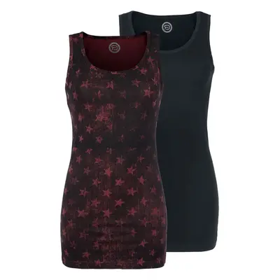 RED by EMP Tops Double Pack Top black bordeaux