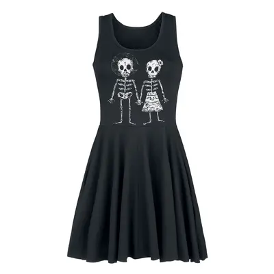 Outer Vision Skeletion Lovers Short dress black