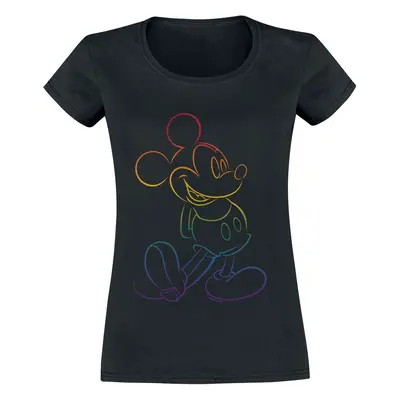 Mickey Mouse Rainbow Micky T-Shirt black