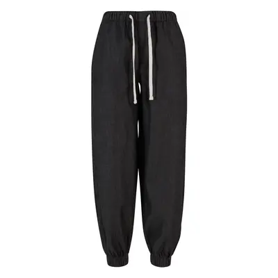 Urban Classics Ladies Light Denim Joggers Tracksuit Trousers black