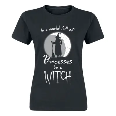 Slogans In a World Full of Princesses, Be a Witch T-Shirt black