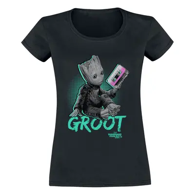 Guardians Of The Galaxy Neon Groot T-Shirt black