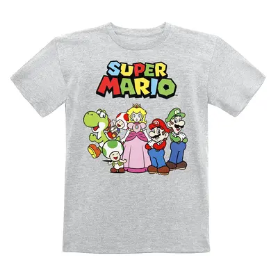 Super Mario Kids - Characters T-Shirt mottled grey