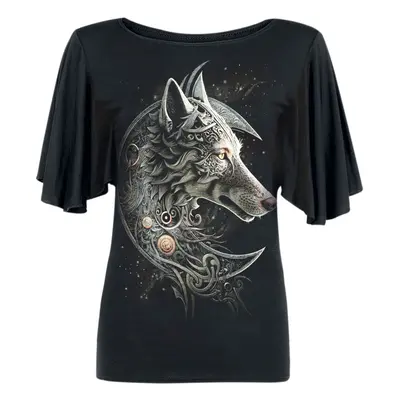 Spiral Celtic wolf T-Shirt black