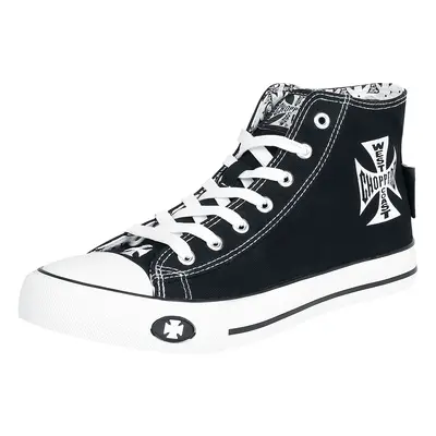 West Coast Choppers Iron Cross Sneakers High black white